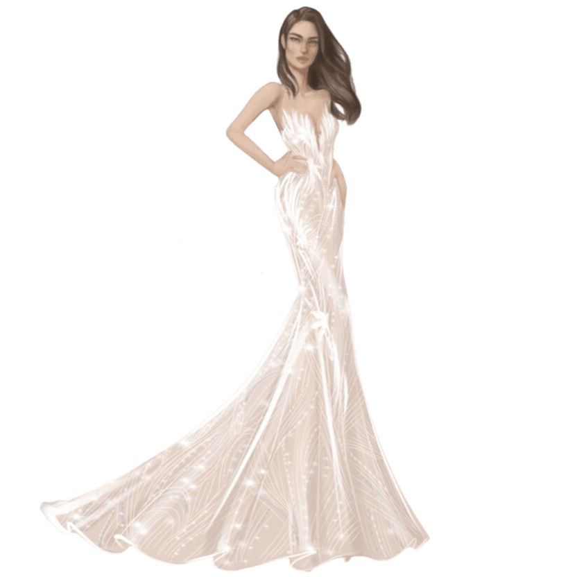 Fit and Flare-Brautkleid-Silhouette